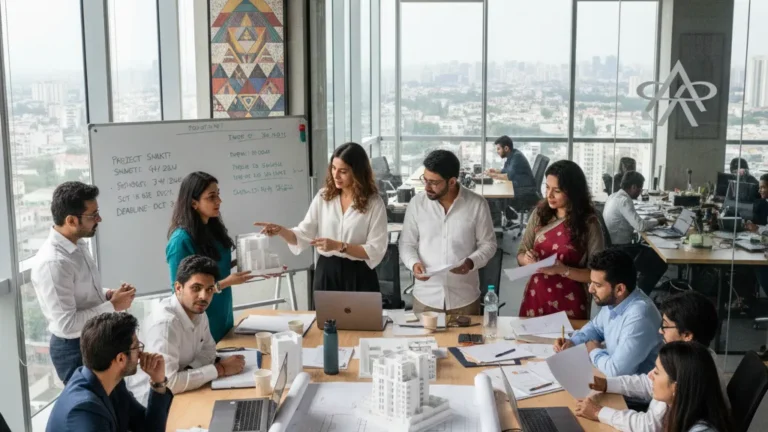 Architectural team working on projects-Designheed Architectural staffing Solutions