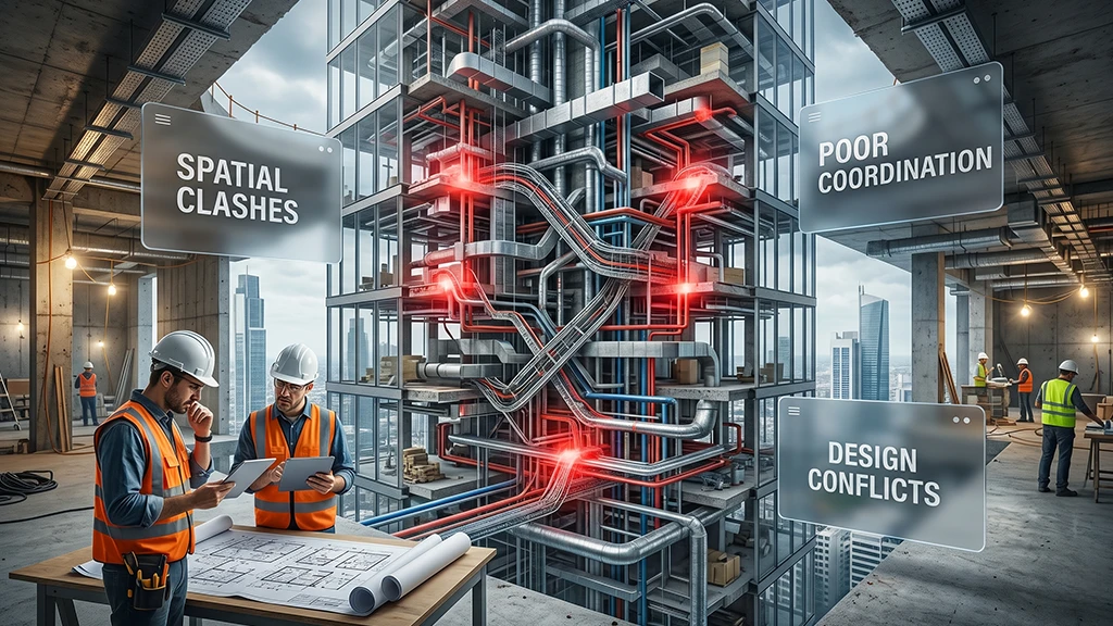 3D Revit MEP coordination model